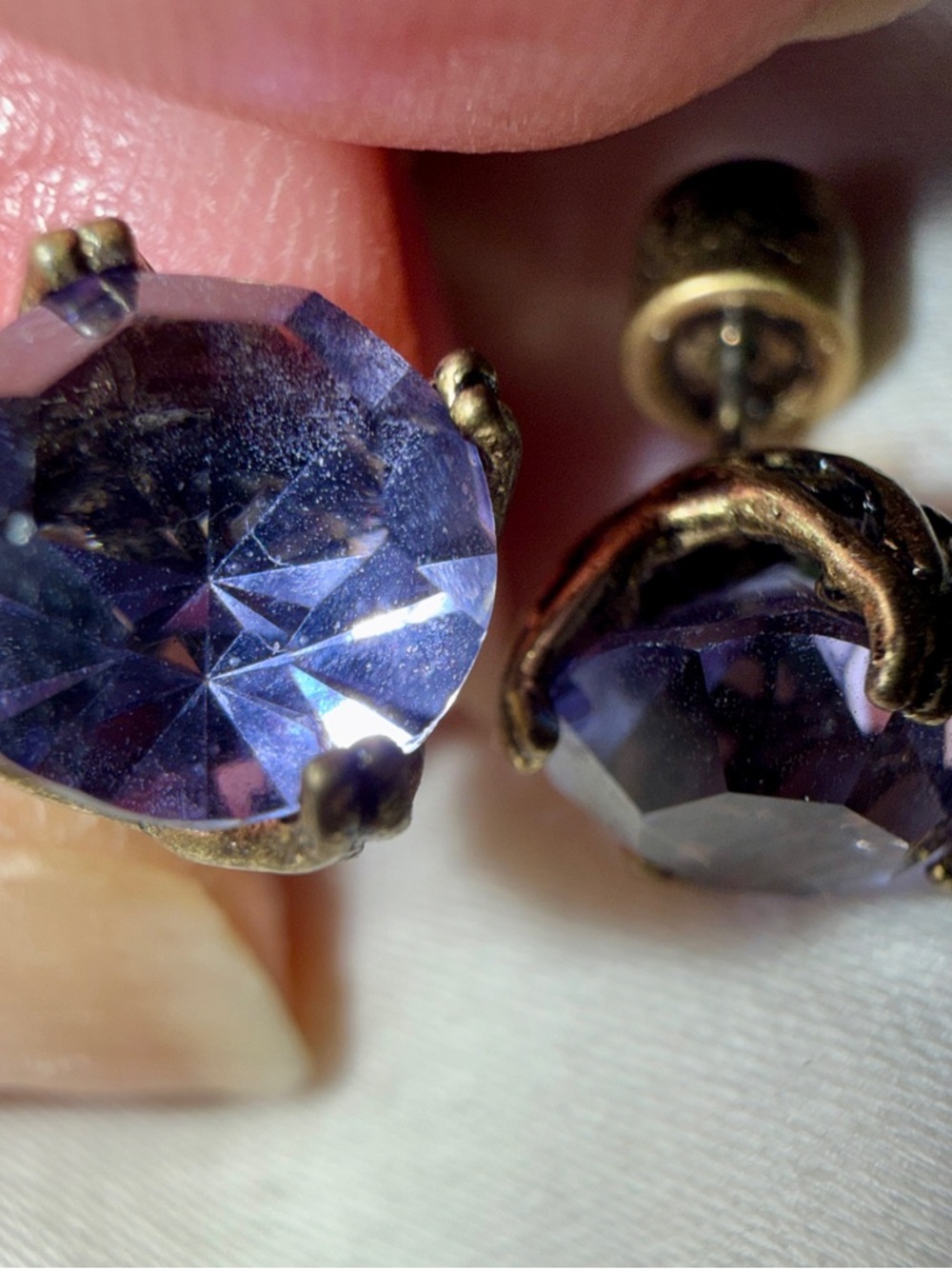 Chloe + Isabel Deep Purple Faceted Stud Earrings